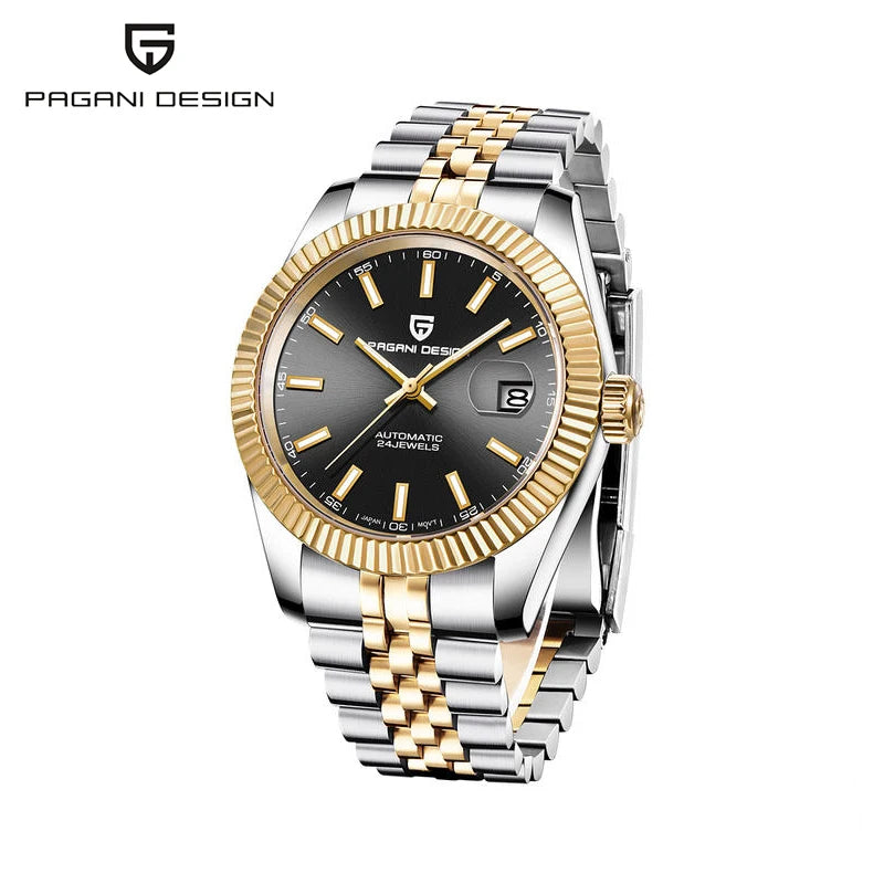 Reloj para hombre PAGANI DESIGN PD1645, movimiento automático, resistente al agua 100M, acero inoxidable, cristal de zafiro, reloj deportivo y de negocios