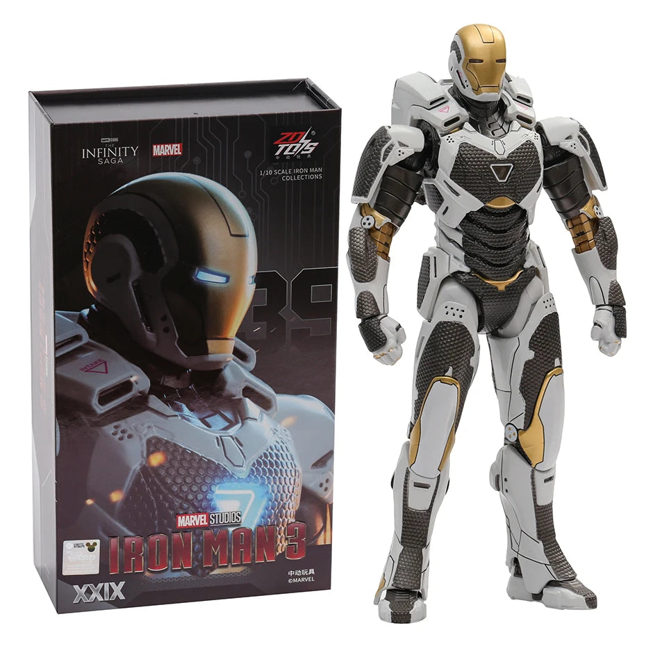 ZD Toys Iron Man 3 MK 22 24 35 41 47 figura de acción de PVC juguete de modelos coleccionables
