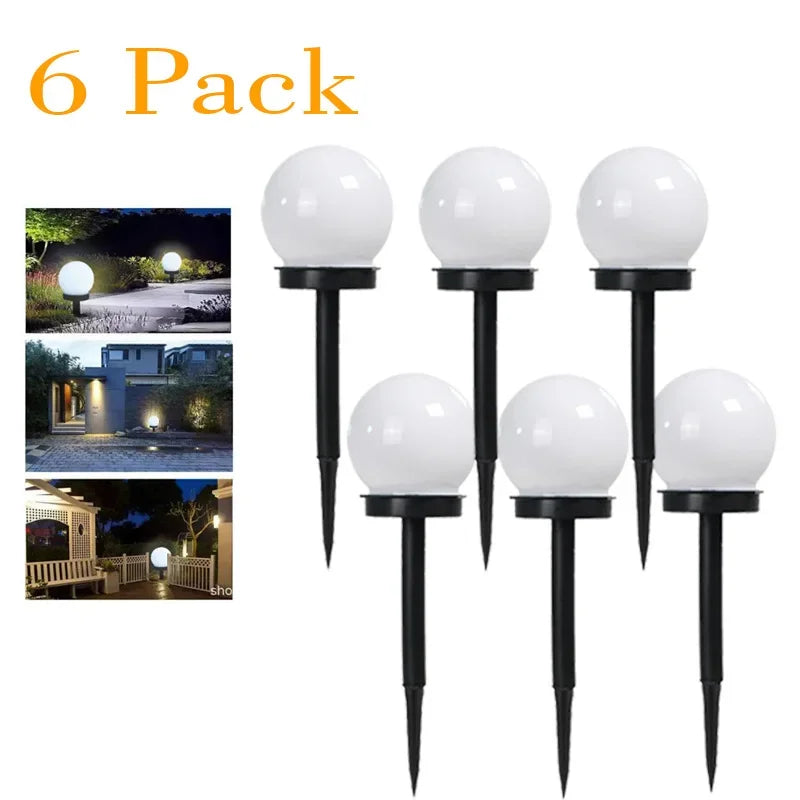 Lámpara LED solar de 1/3/6/9 piezas, luz de energía impermeable para jardín exterior, calle, panel solar, luces de bola, lámpara de patio y césped