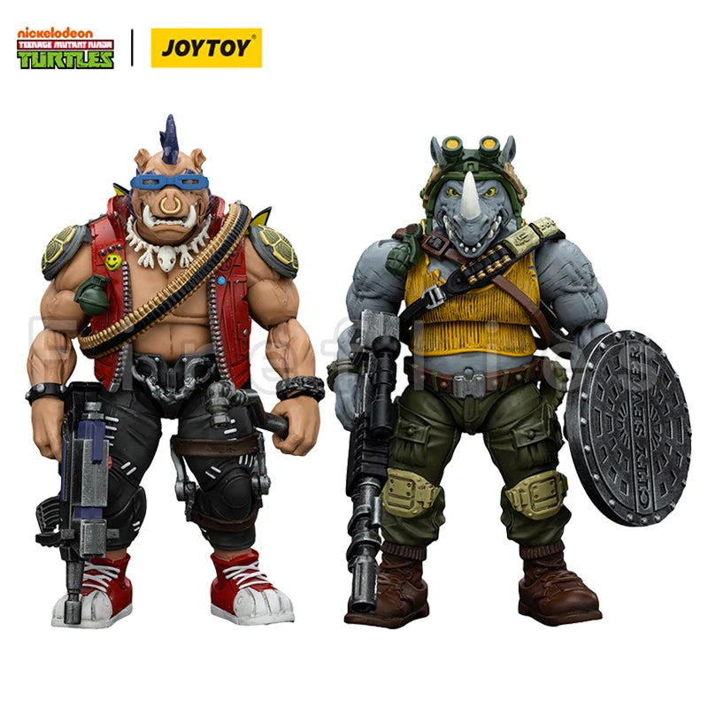 Figura de acción 1/18 JOYTOY Turtles Bebop Rocksteady Versión de relanzamiento Modelo de juguete de anime