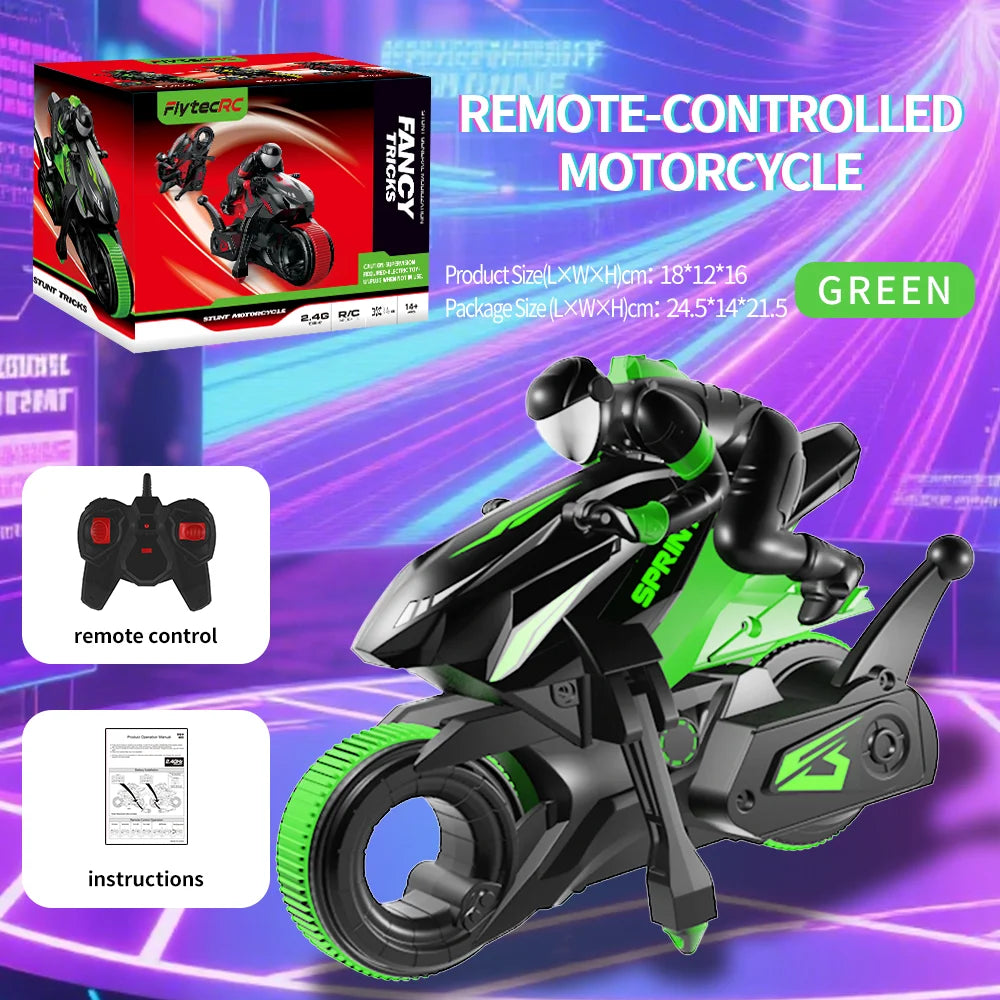 Motocicleta RC Y09, coche teledirigido, equilibrio autoestable, motocicleta eléctrica de acrobacias para carreras competitivas y derrapes, juguete para niños