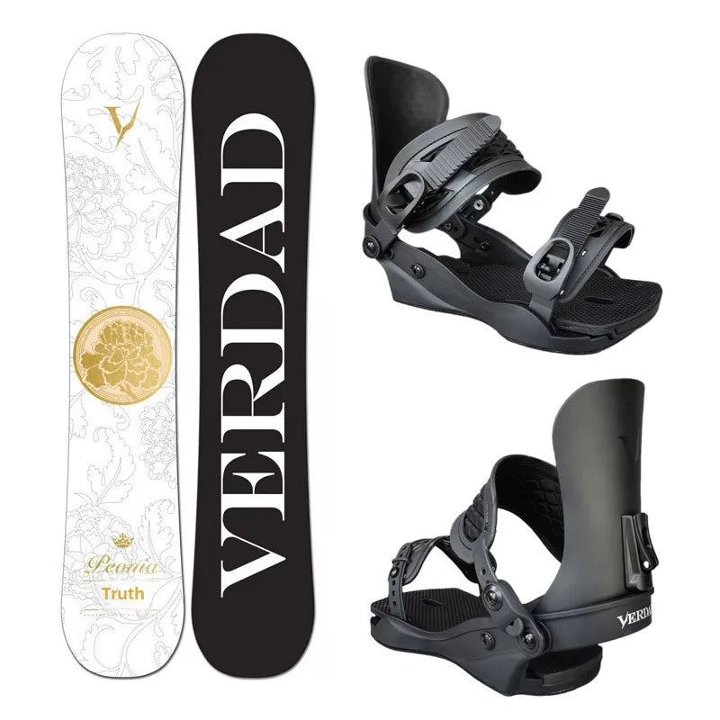 Tabla de snowboard freestyle All-Round Flat-Flower para hombre y mujer, con sistema de fijación All-Terrain Veneer para uso en esquí.
