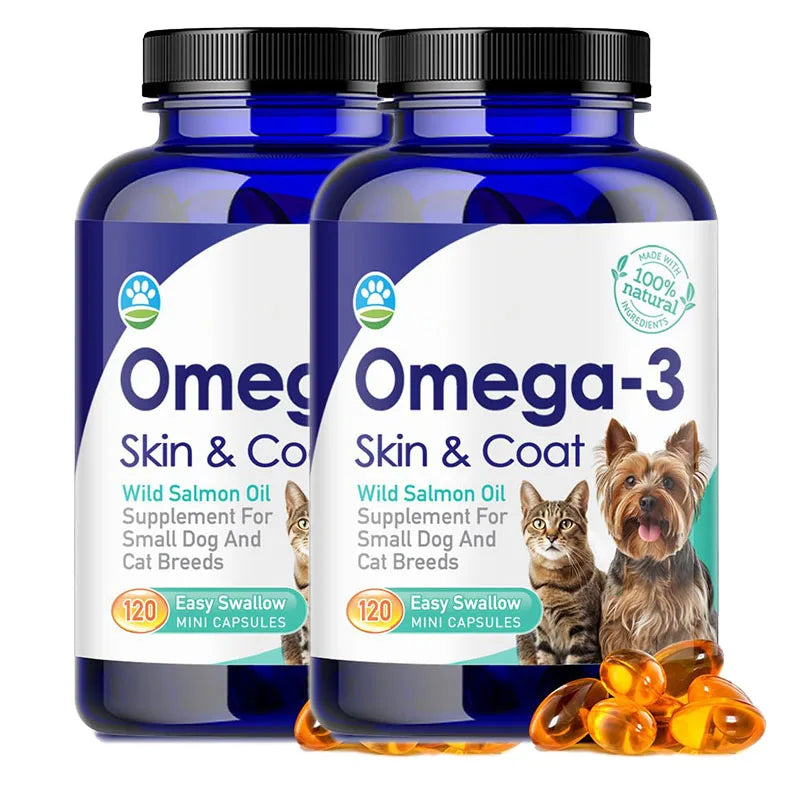 Aceite de Pescado Omega 3 para Perros, Capturado en la Naturaleza en Islandia, Suplemento para la Piel y el Pelo, para la Caída del Pelo, Piel Seca y con Picazón y Alergias