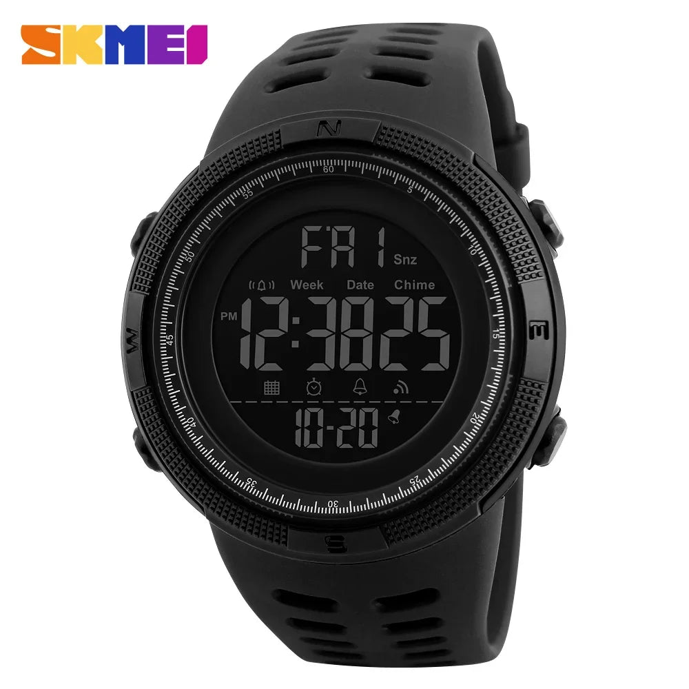 Reloj digital SKMEI 1251 para hombre, deportivo, resistente al agua, electrónico, con cronómetro, fecha, estilo militar, reloj de pulsera para hombre 1560