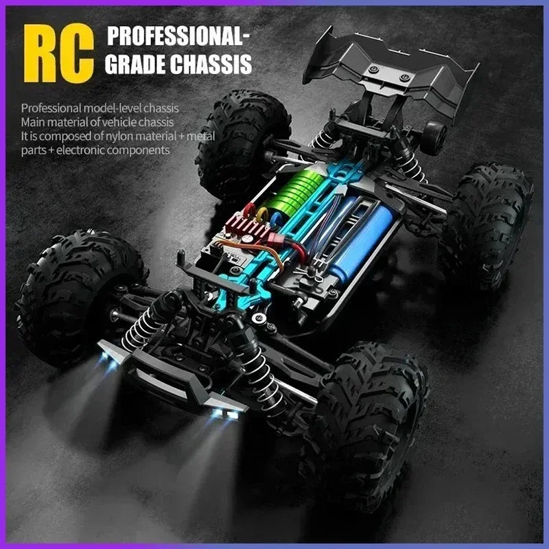 SCY16101 16102 RC Car 70km/h High Speed Remote Control Car Children's Four-Wheel Drive Remote Control Car LED Brushless Motor