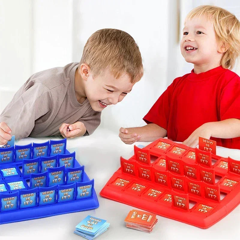 Juego de mesa de adivinanzas "Quién soy", juego de rompecabezas interactivo para dos personas con tablero portátil, adecuado para niños