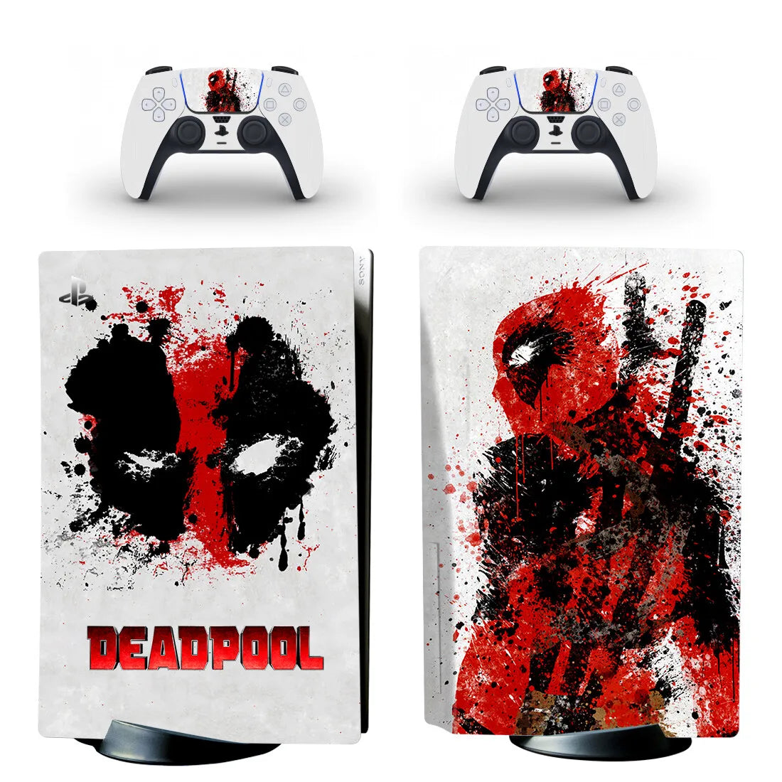Adhesivo de película Spider para PS5 edición disco, funda protectora para consola y 2 mandos, vinilo para PS5 edición disco