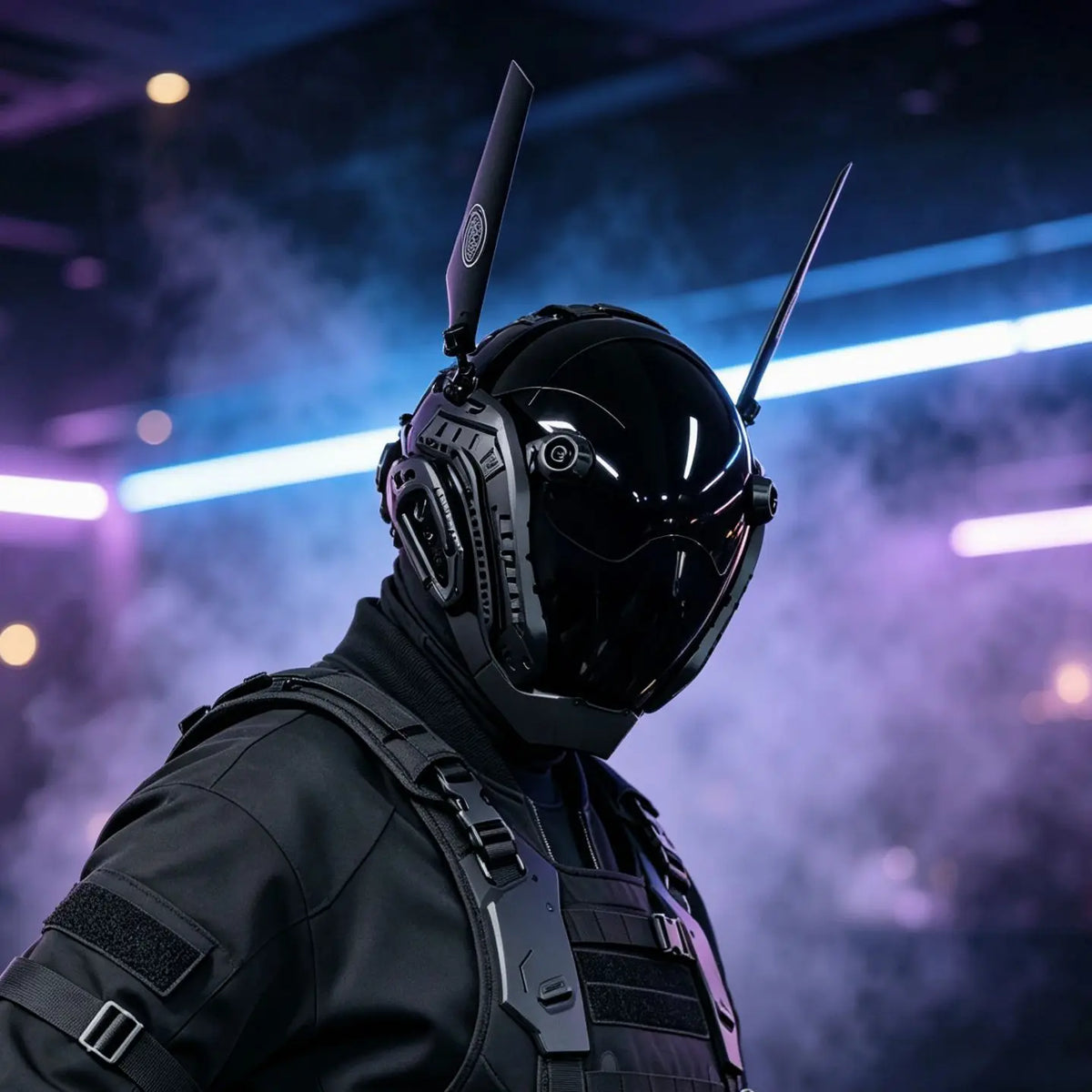 Máscara Cyberpunk de Cara Completa para Cosplay, Disfraz, Accesorio para Halloween, Festival de Música, Comic-Con, Juego de Rol, Máscara de Guerrero Mecánico de Ciencia Ficción