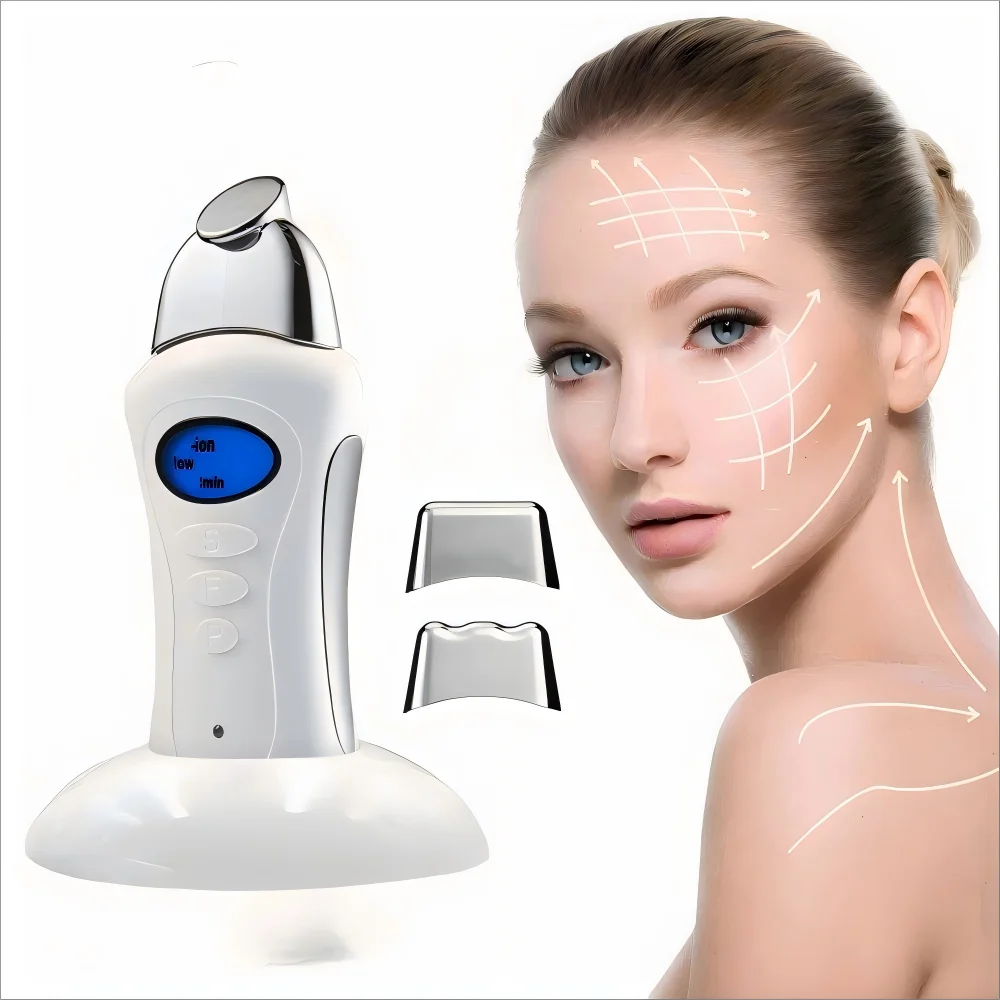 Masajeador facial de belleza recargable de primera calidad con 3 cabezales magnéticos para una limpieza profunda y un masaje suave, herramienta para el cuidado de la piel