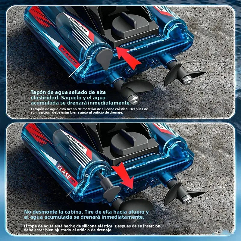 Nuevo barco de carreras a control remoto S25 de 2.4 GHz, juguete de lancha rápida de alta velocidad con motor sin escobillas, regalo para adultos, niños y adolescentes
