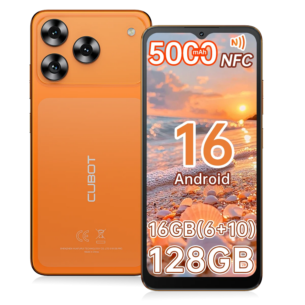 [Envío desde Francia] Smartphone Cubot A50 Android 16GB(6+10) RAM+128GB ROM, 6.58 pulgadas FHD+ 1080*2408, 60Hz, Dual Nano SIM, Batería de 5000mAh, 48MP+16MP, NFC, Face ID