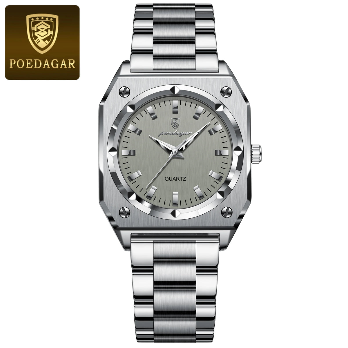 Reloj de pulsera elegante para dama POEDAGAR, resistente al agua, de acero inoxidable, luminoso, reloj de mujer exquisito, cuarzo, relojes de mujer de alta calidad