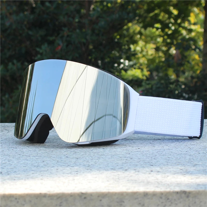 Cubierta abatible magnética, gafas de esquí antiniebla de doble capa, gafas de Snowboard, gafas para motos de nieve, protección óptica para deportes al aire libre