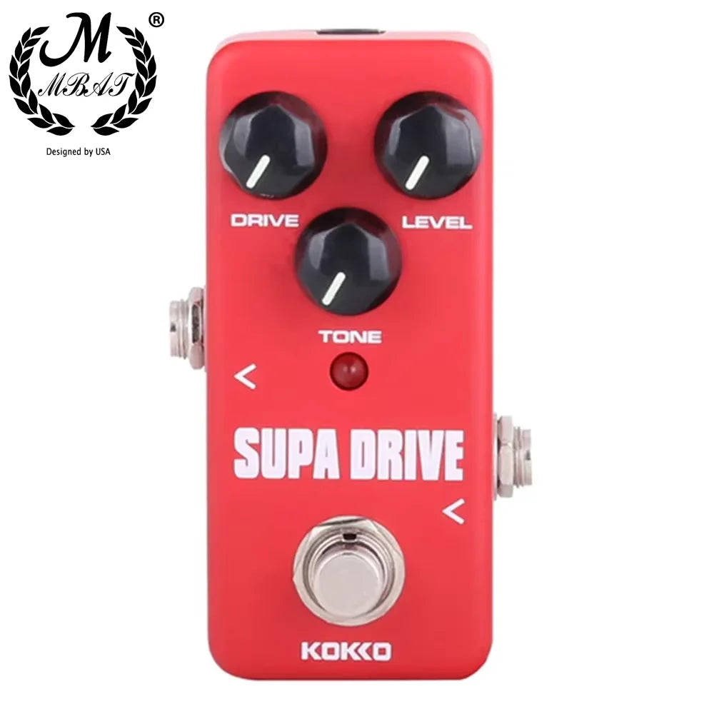 Pedal de guitarra eléctrica con efecto de overdrive FOD5 SUPA DRIVE, pedal de efectos portátil y de tamaño reducido para guitarra, instrumentos musicales, accesorios y piezas para guitarras.