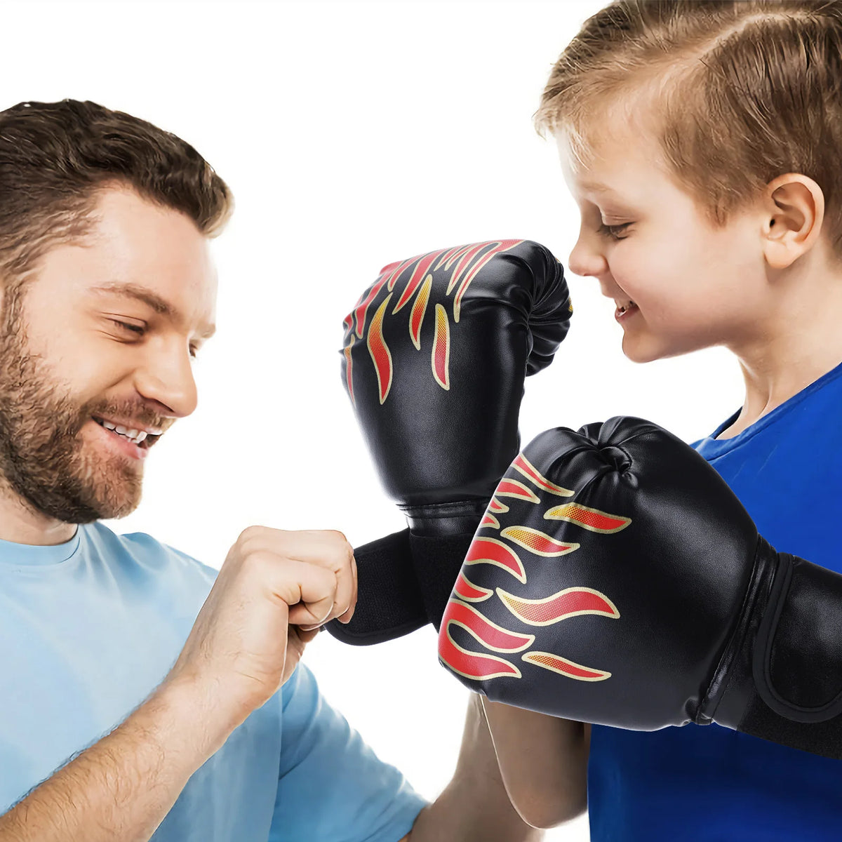 1 Par de Guantes de Boxeo de Cuero para Niños, Guantes de Entrenamiento de Boxeo, Guantes de Gimnasio para Niños, Protector de Manos