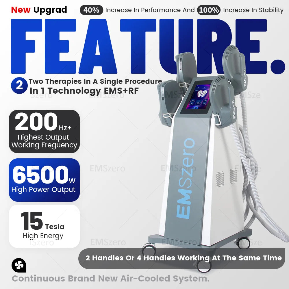 Máquina de Adelgazamiento EMSZERO PRO 6500W NEO Hi-emt, EMS+EMT/RF Nova, Escultor Corporal EMS, Estimulador Muscular Pélvico EMSZero para Salón