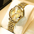 Reloj OLEVS 9931 para mujer, moda elegante, marca de lujo, reloj de cuarzo original para dama, resistente al agua, acero inoxidable, luminoso con fecha