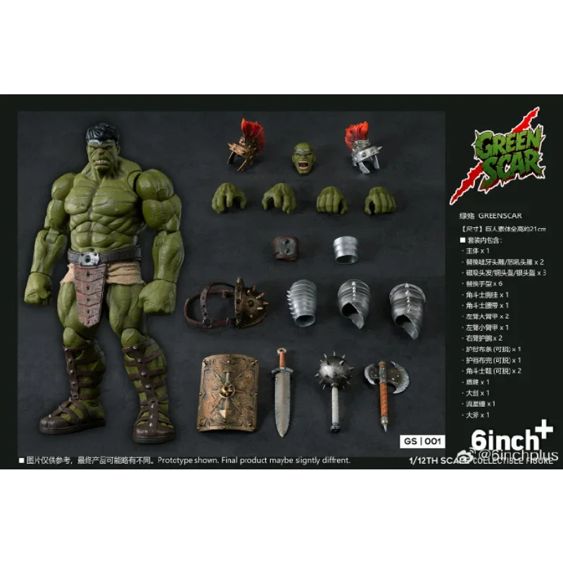 In Stock Original 6inchplus GREENSCAR GS001 Hulk Action Figure Toys and Gift Collection Fans’ Hobbies