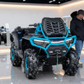 800-1000cc V-Twin Adventure Ready ATV barras de impacto laterales azules para suelo nevado tracción fuerte bajo costo de mantenimiento para estación de playa