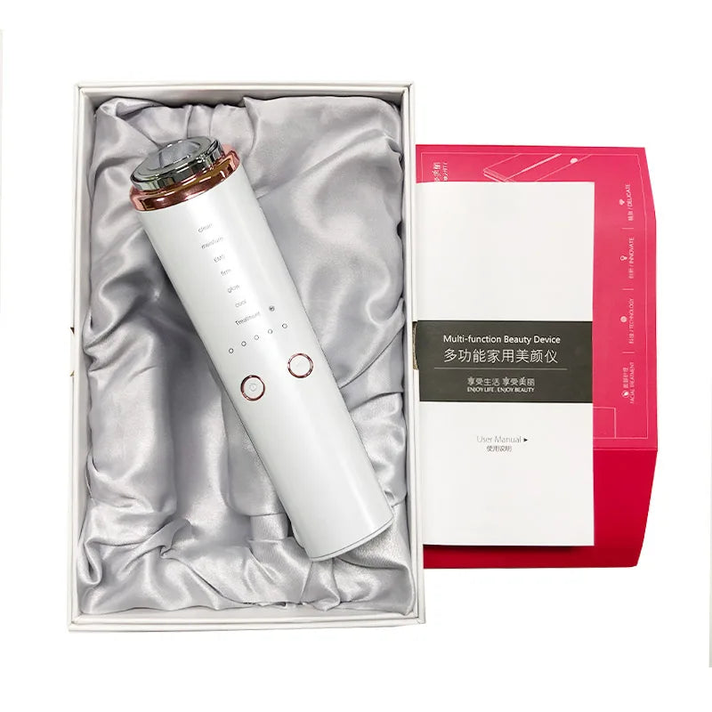 Dispositivo de Belleza Facial Multifuncional, Radiofrecuencia, EMS, Microcorriente, Luz LED, Masajeador Facial y de Cuello, Reafirmante, Hidratante, Herramienta para el Cuidado de la Piel