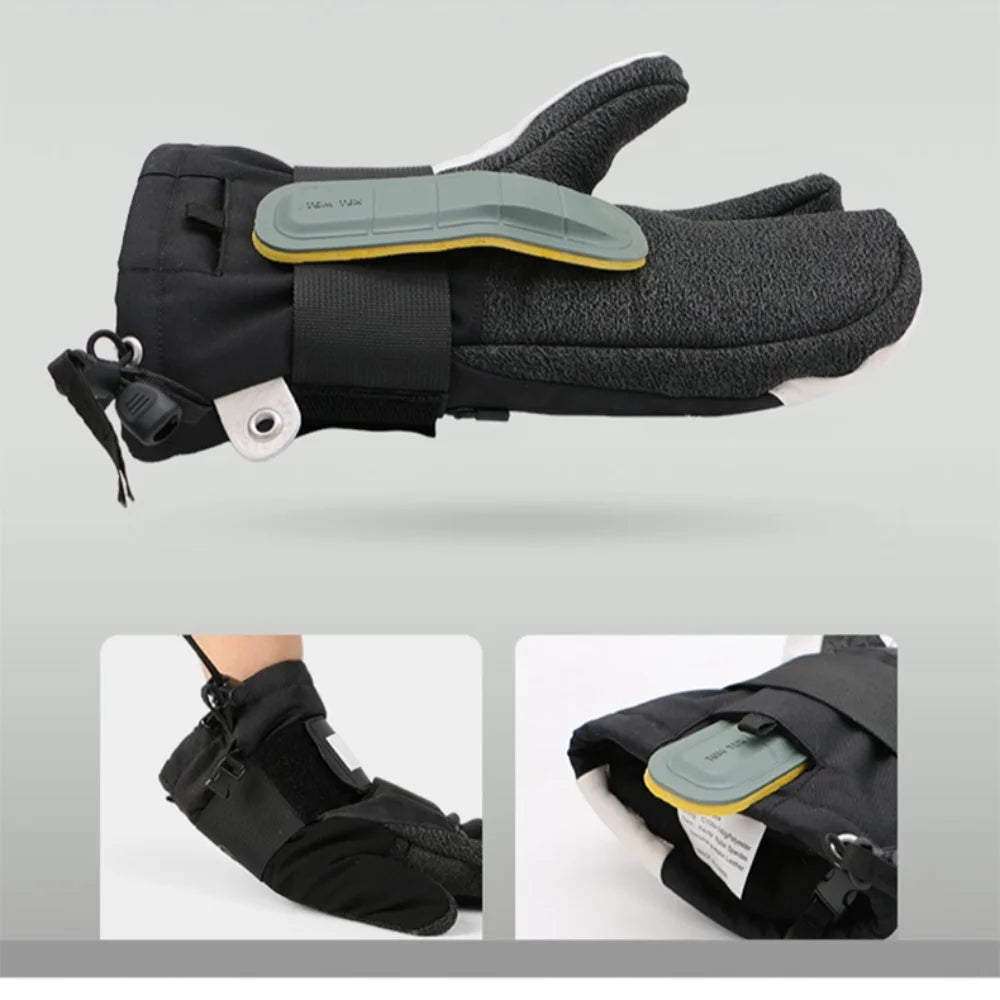 Guantes de esquí con protección integrada para la muñeca, guantes de esquí de invierno, material de aramida resistente al desgaste, para snowboard, para hombres y mujeres, guantes térmicos para esquí en la nieve.