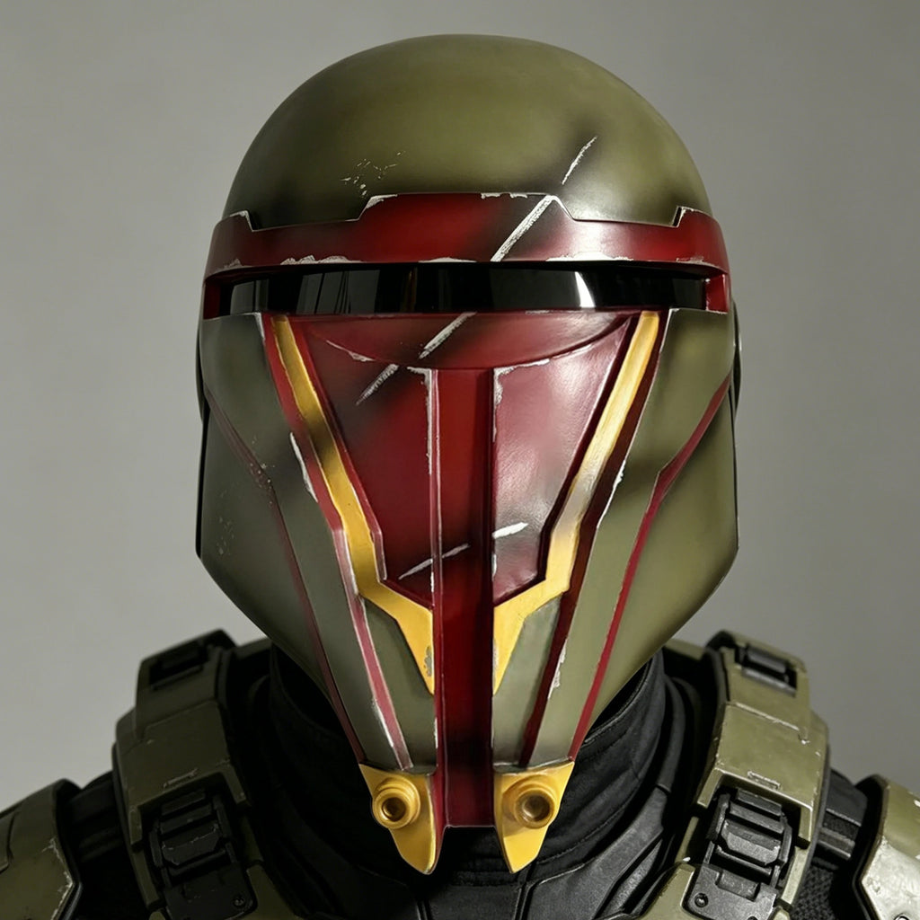 Darth Revan Helmet 01 The Old Republic Star SW Cosplay Mask Full Face Red Bronze Resin Halloween Costume Prop Custom Made