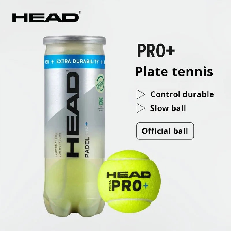 Pelotas de Pádel HEAD 3B, Pelota de Entrenamiento y Competición HEAD PADEL, 1 Lata = 3 Pelotas, Tipo de Control de Velocidad, Especial para Pádel