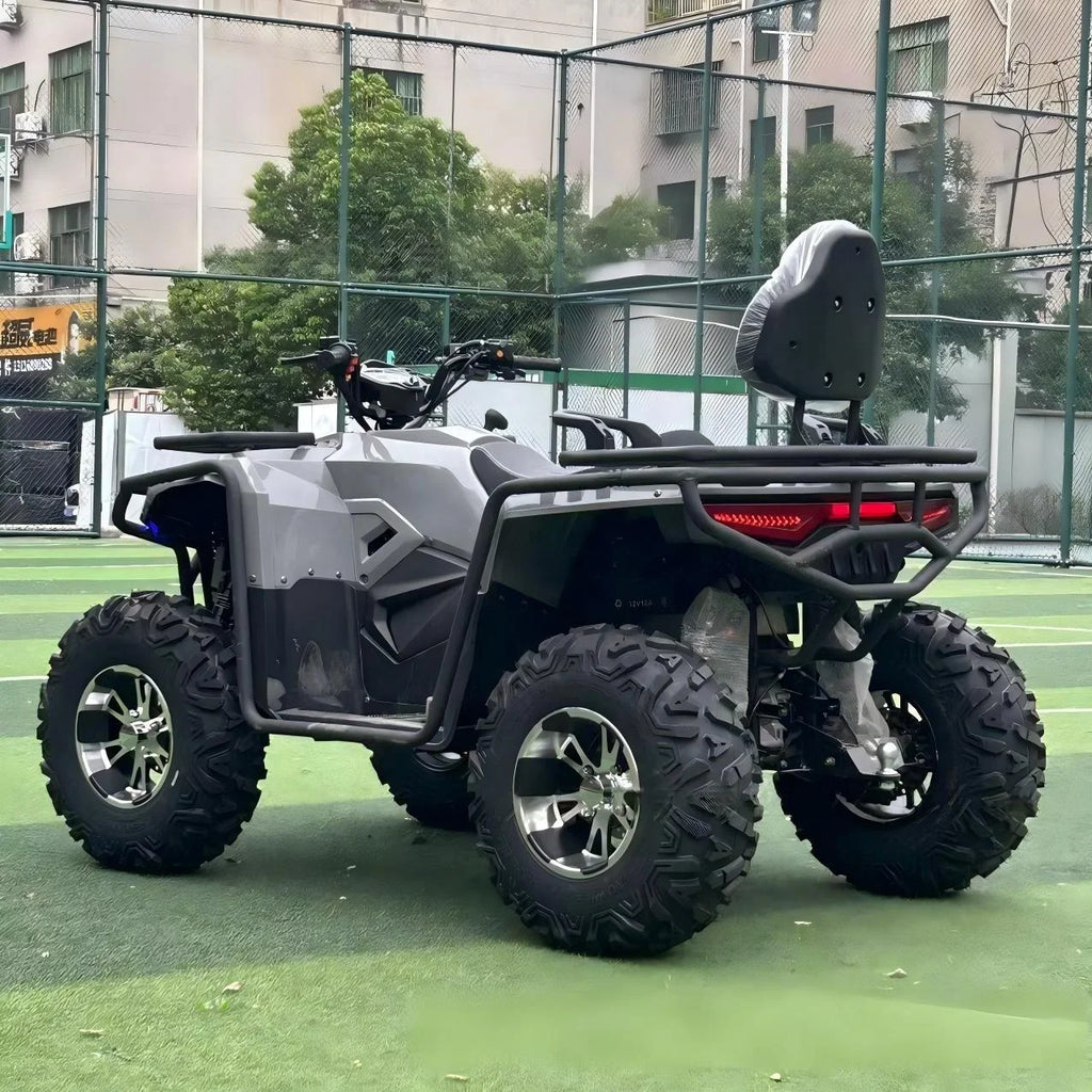 Cuatrimoto ATV 4x4 de 650 cc con transmisión CVT automática, para adultos, con depósito de combustible de gran capacidad de 16 litros y respaldo.