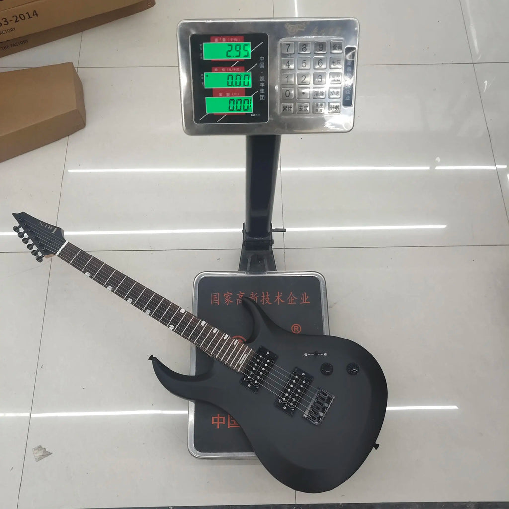 IRIN-Guitarra eléctrica de 6 cuerdas, 24 trastes, cuerpo Oguman, mástil de arce, Guitarra eléctrica colorida con Cable de conexión de llave de bolsa