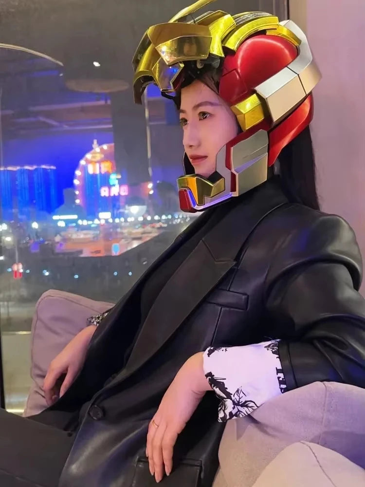 Nuevo Casco de Iron Man Mk50 Mk5 Mk17 con Control por Voz y Luces, Modelo de Juguete para Adultos, Tecnología Vestible, Regalo