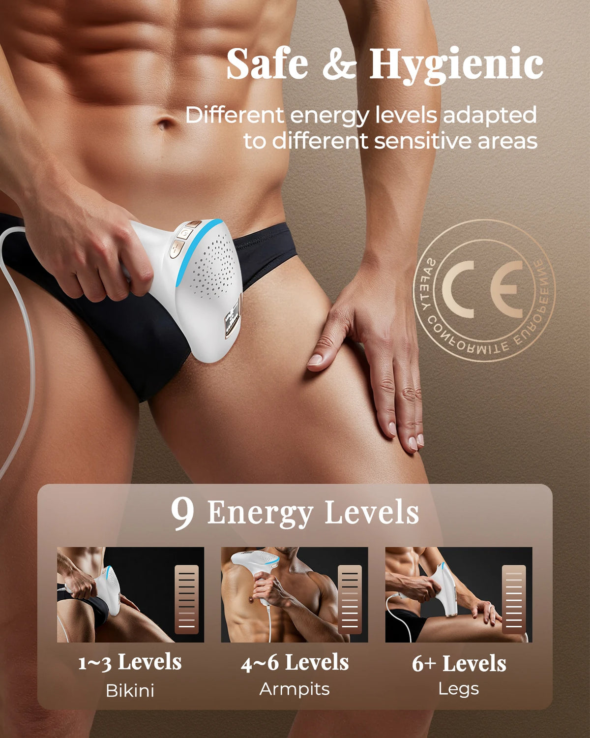 Dispositivo de Depilación IPL con 999,999 Pulsos para Mujeres y Hombres, Alternativa Segura y Prácticamente Indolora a los Dispositivos de Salón para Uso Facial, Piernas, Brazos, Bikini y Cuerpo Entero Resultados duraderos