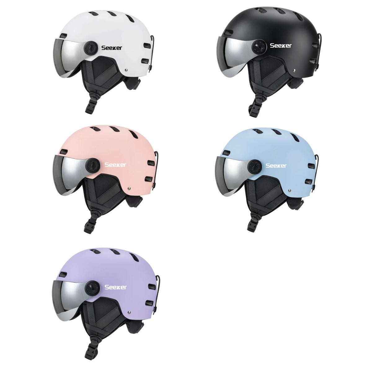 Casco de esquí Seeker con gafas Casco de nieve de invierno Deportes al aire libre Esquí alpino Casco de patinaje Casco de esquí para hombres y mujeres adultos