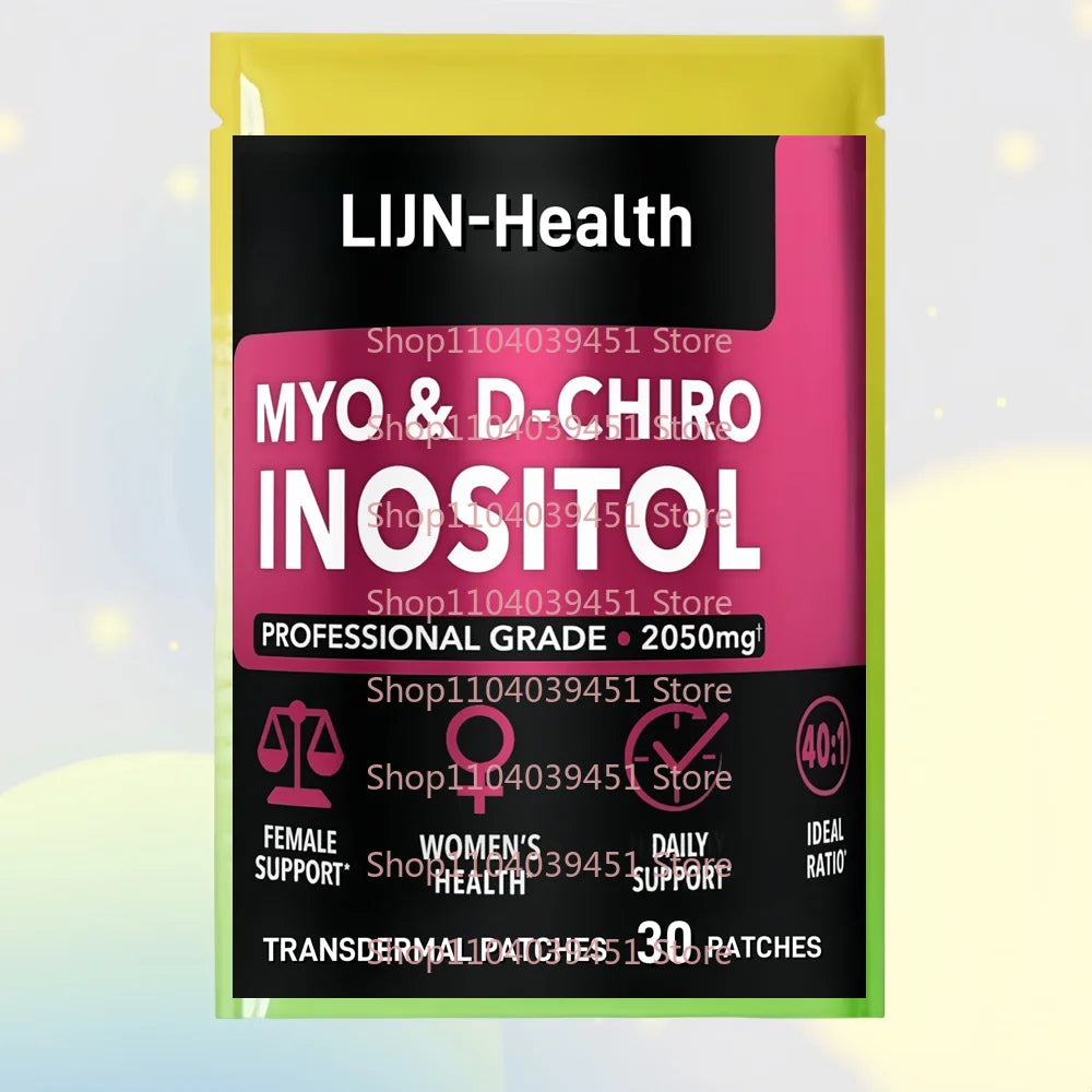 30 Parches Transdérmicos de Mioinositol y D-Chiroinositol con Vitamina B8 para Mujeres, Favorecen el Equilibrio Hormonal