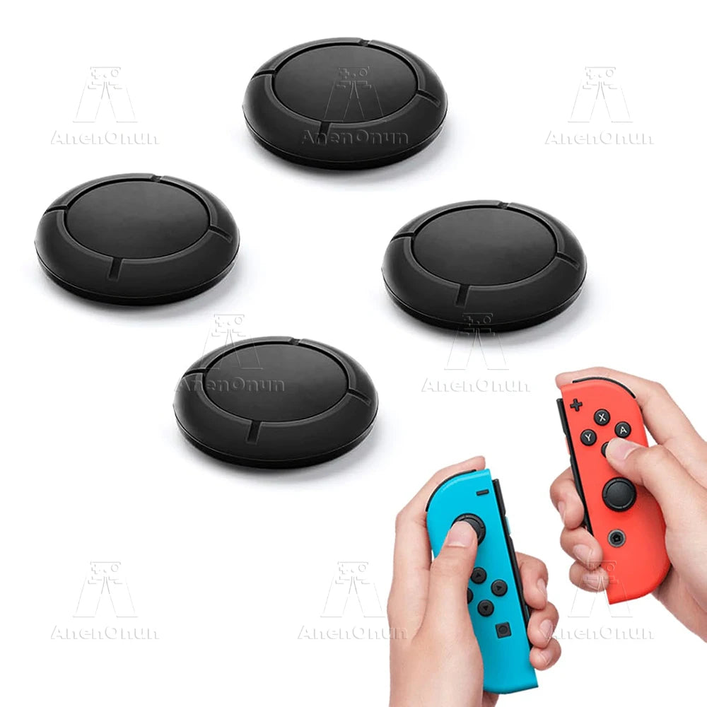 Funda de Repuesto para Joystick Joycon para Switch/Switch Lite/Switch OLED, Empuñadura Premium para el Pulgar, Cubierta Protectora de Silicona Antideslizante - Negro
