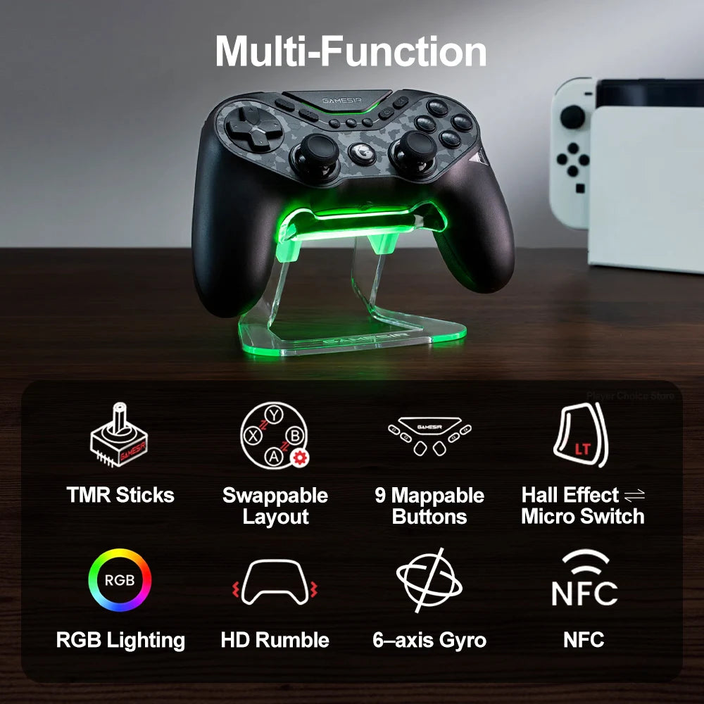 Control GameSir Tarantula Pro para PC, Nintendo Switch 2, Android, iOS, con Joysticks TMR Hall, NFC, Giroscopio de 6 Ejes