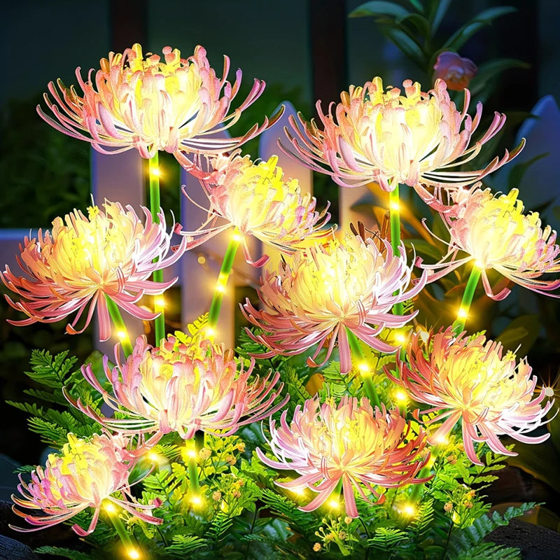 Artificial Flower Solar Lights Party Garden Decor Lawn Lamps for Festival Street Courtyard Atmosphere Decor