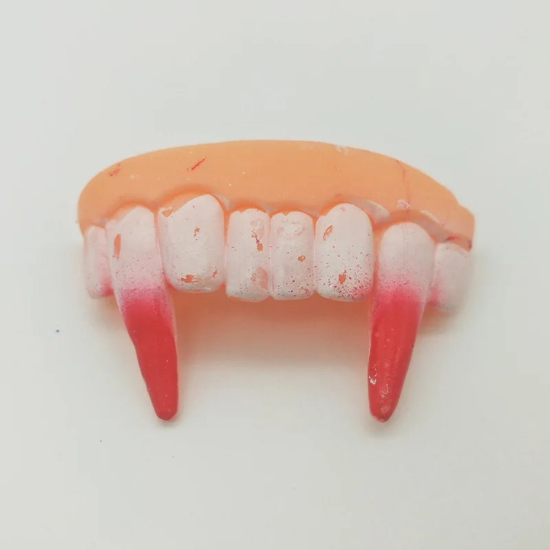 Dientes postizos para perros, dentaduras postizas divertidas, suministros de decoración para mascotas, Cosplay de Halloween, juguetes para humanos y vampiros, dentaduras postizas divertidas y difíciles