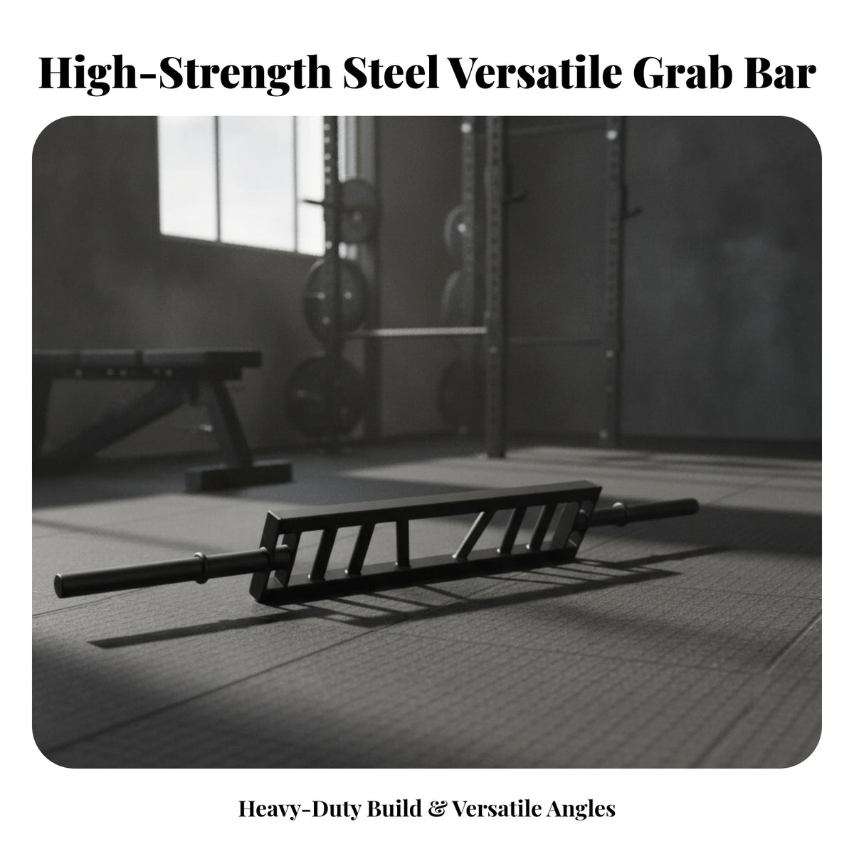 Barra Suiza con Asas Inclinadas, Barra Multigrip Ergonómica para Hombros con Asas Paralelas, Barra Suiza Multimanos, Robusta y Estable