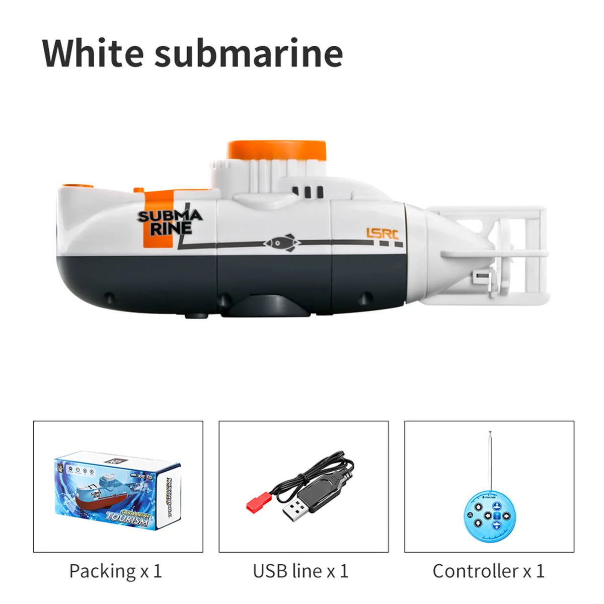 Simulation Mini RC Submarine 0.1M/s Speed Waterproof Hover Diving Boat Outdoor Kids Adventure Toy Gift