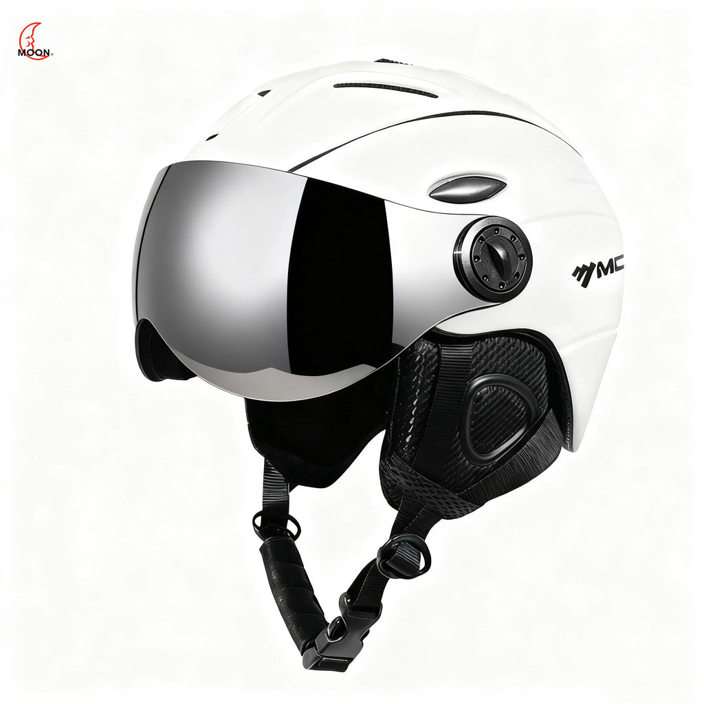 MOON-Protector de media cobertura para casco de esquí, gafas blancas autónomos, funda para casco de esquí y Snowboard