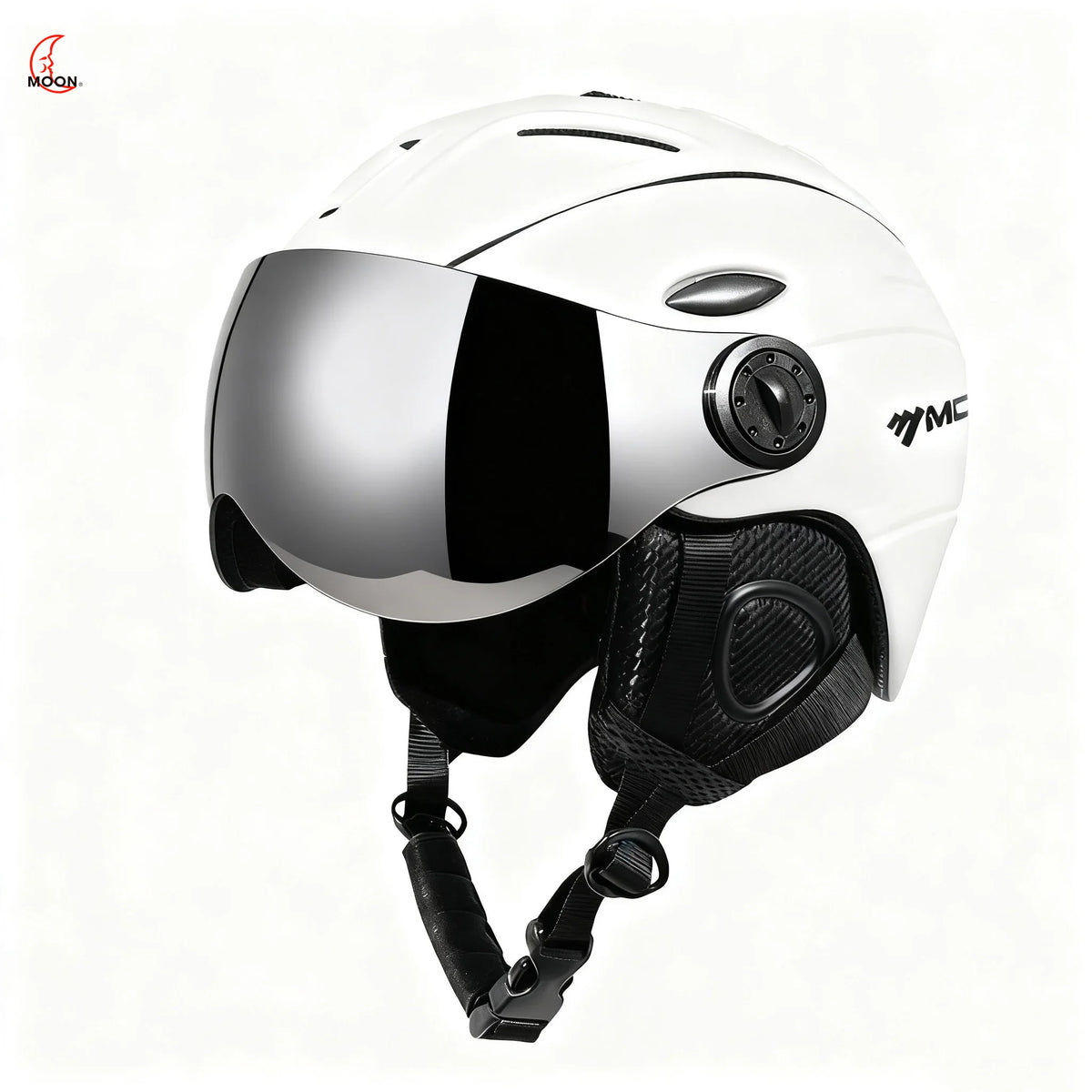 MOON-Protector de media cobertura para casco de esquí, gafas blancas autónomos, funda para casco de esquí y Snowboard