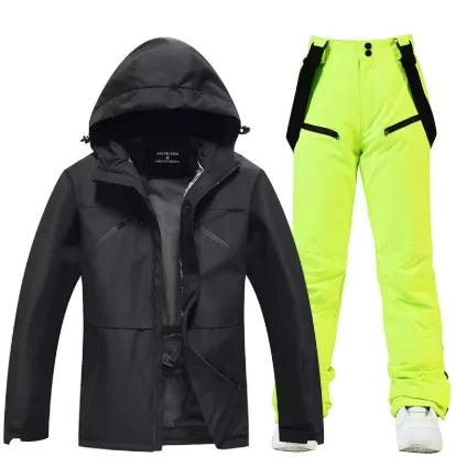 Conjunto de traje de esquí impermeable para hombre y mujer, traje de nieve, conjunto de chaqueta y pantalón de esquí, ropa de exterior, snowboard, en general