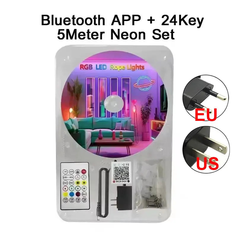 Neon Rope Light 24V 5M 10M 15M 20M 30M Rgb Bluetooth Neon Led Strip Light Outdoor Waterproof Multicolor Neon Flexible Diode Tape