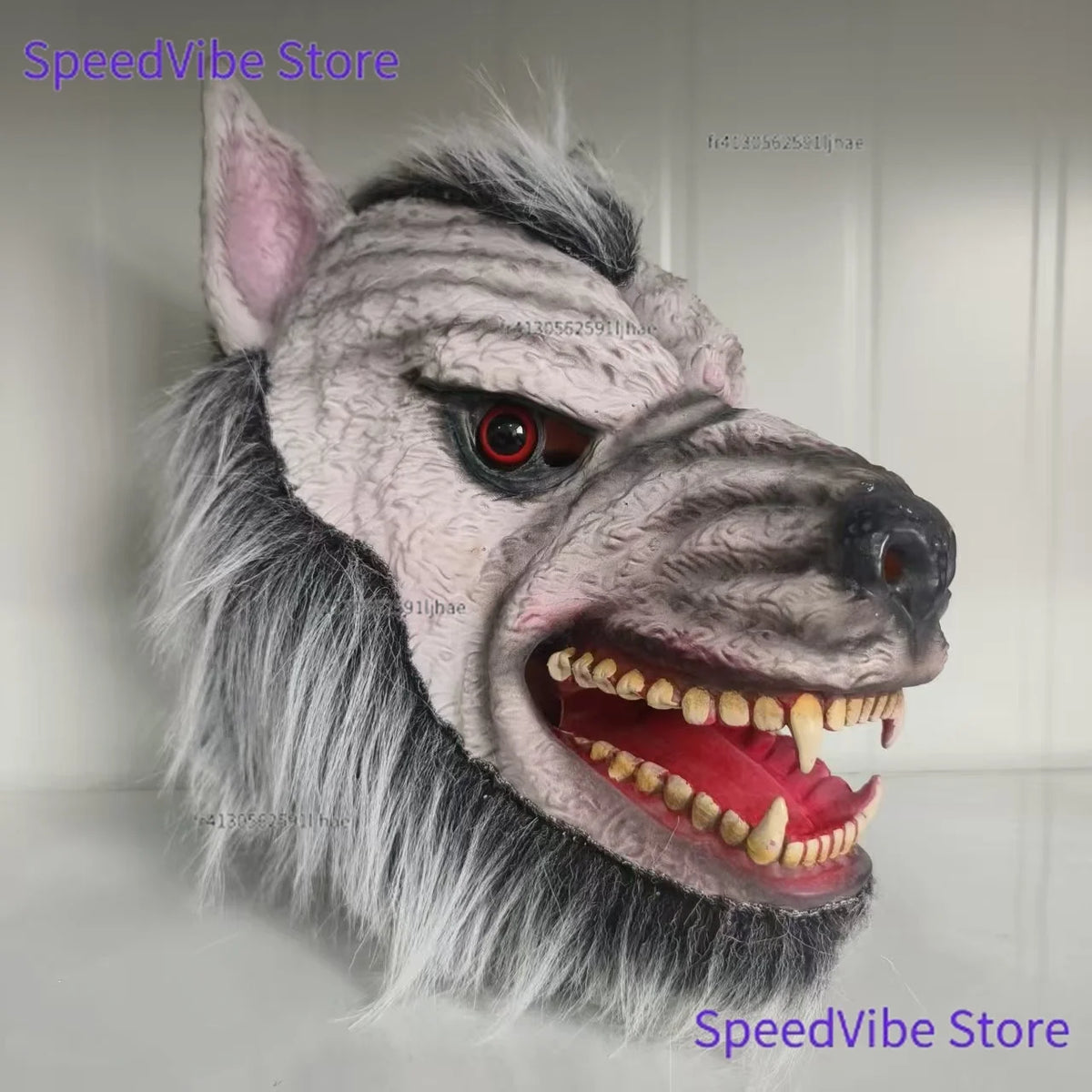 Kit de Disfraz de Cosplay de Hombre Lobo Talla Única para Halloween, Máscara de Lobo de Terror, Garras, Guantes, Disfraz para Juego de Roles, Broma, Fiesta de Cosplay