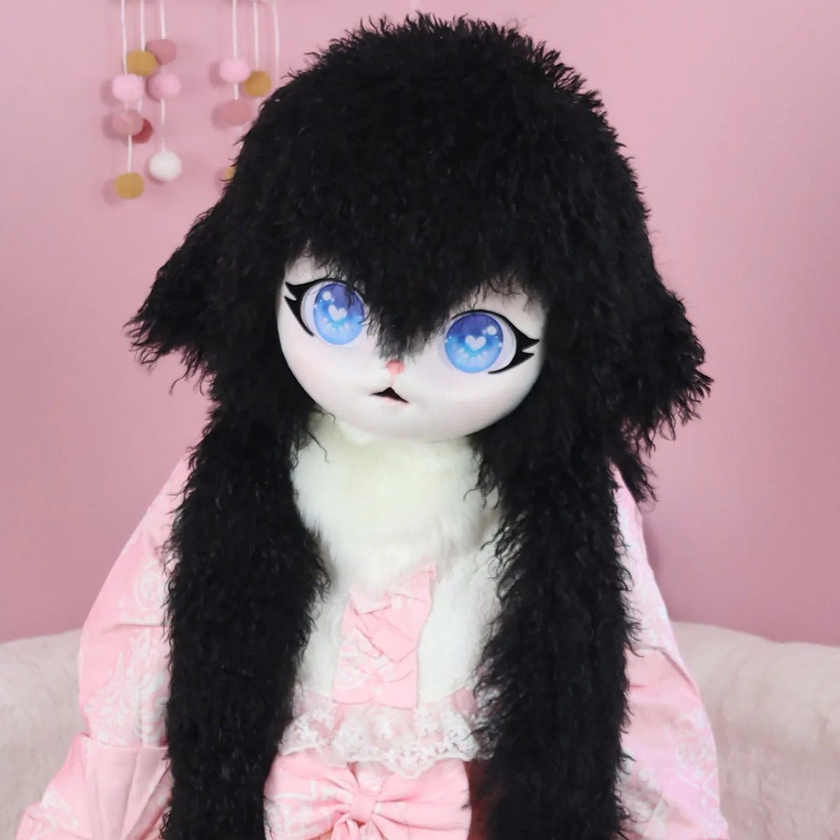 Cubrecabezas de Fursuit de Peluche con Cabeza de Oveja Kig, Estilo Anime, Máscara de Cosplay para Comic Con, Halloween, Fiestas y Actuaciones