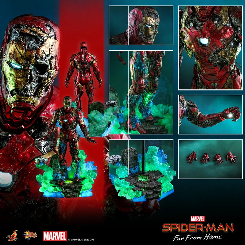 Genuine Hot Toys Ht Mms580 1/6 Mysterio'S Iron Man Illusion Version Action Figure Spider-Man Far From Home Marvel Soldier Gift