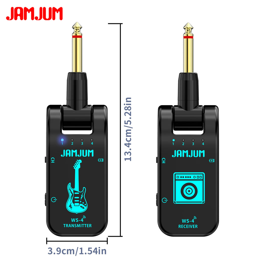 Sistema de transmisión inalámbrica para guitarra 2,4G: transmisor y receptor inalámbrico blanco para guitarras eléctricas, sintetizadores de viento, bajos,
