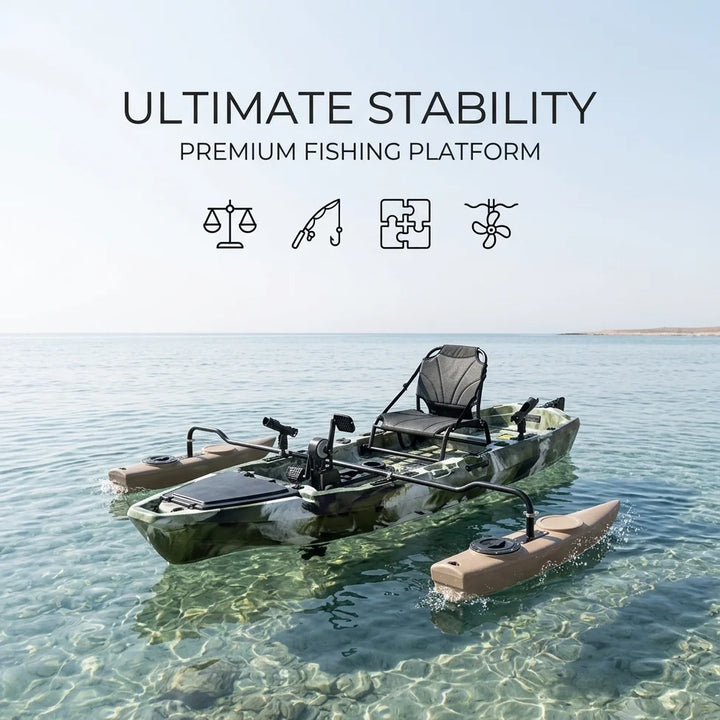 Estabilizador de Kayak Modular de HDPE Personalizado, Desmontable, para Pesca, con Certificación CE, Camuflaje, para Motor de Arrastre