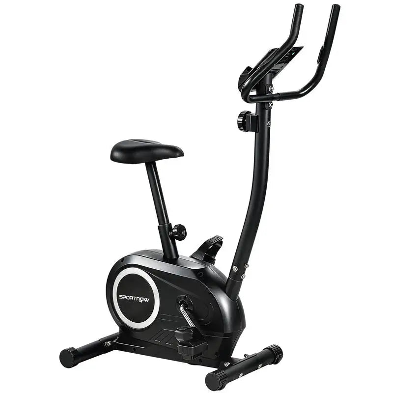 Bicicleta estática con altura ajustable - Resistencia magnética - Sensores de pulso - Soporte para teléfono - Ideal para el hogar, la oficina, el gimnasio - Equipo de fitness silencioso para interiores