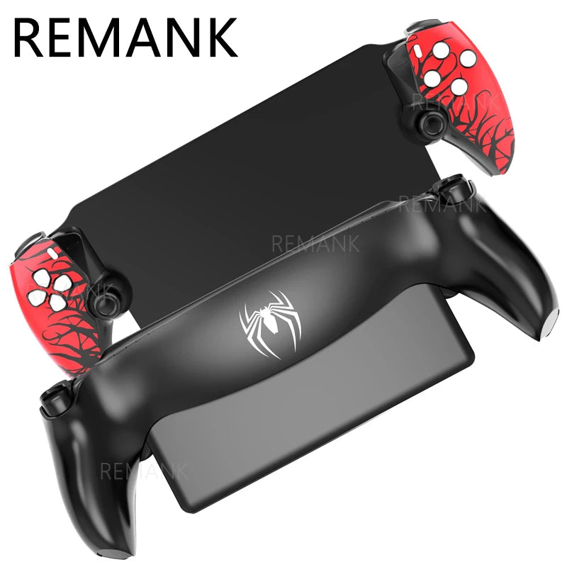 REMANK Carcasa de repuesto para PS5 Portal, edición limitada con diseño de cara de Spider, cubierta frontal y trasera para accesorios de Playstation Portal